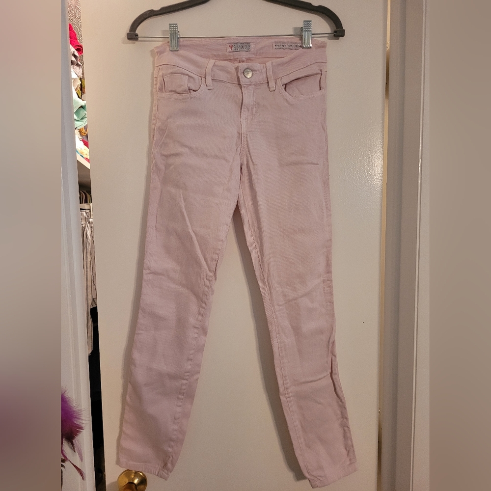 Guess Brittney Skinny Ankle Jeans in Soft Pink